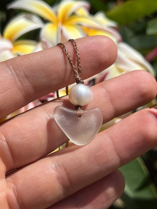 Sea Glass Heart Necklace